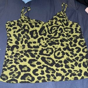 Black & Green leopard shirt
